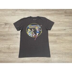 Sailor Moon Anime T-Shirt Size S Small Gray Cotton Licensed Short Sleeve Unisex